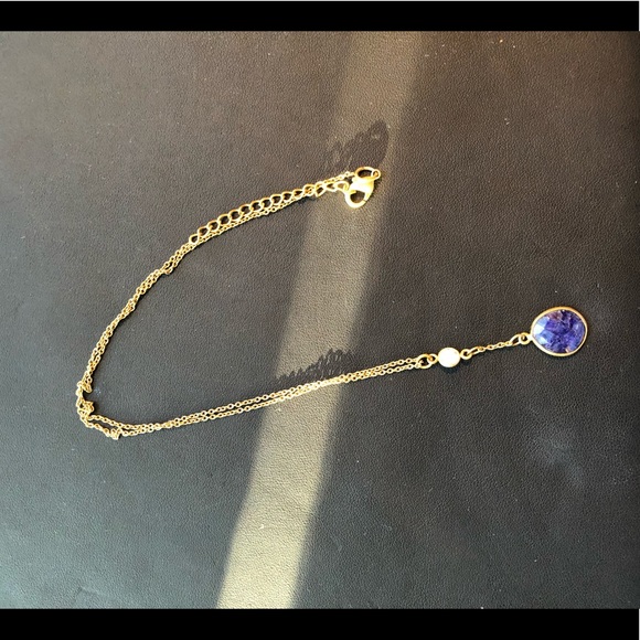 Blue and gold necklace